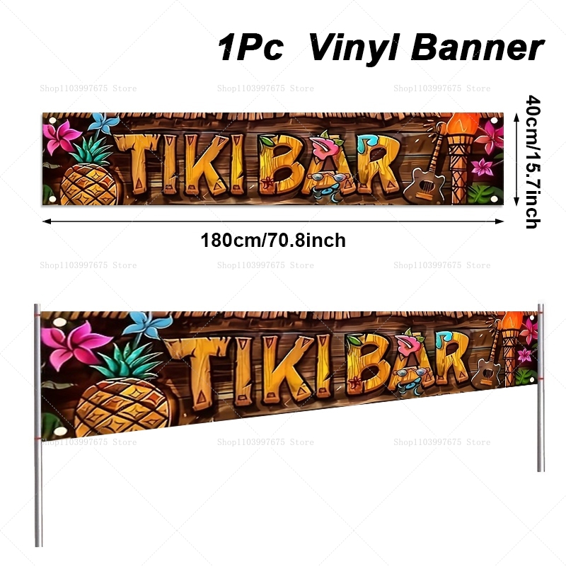 Tiki Bar Banner Tropical Hawai - Embroidery Garden recension och pris