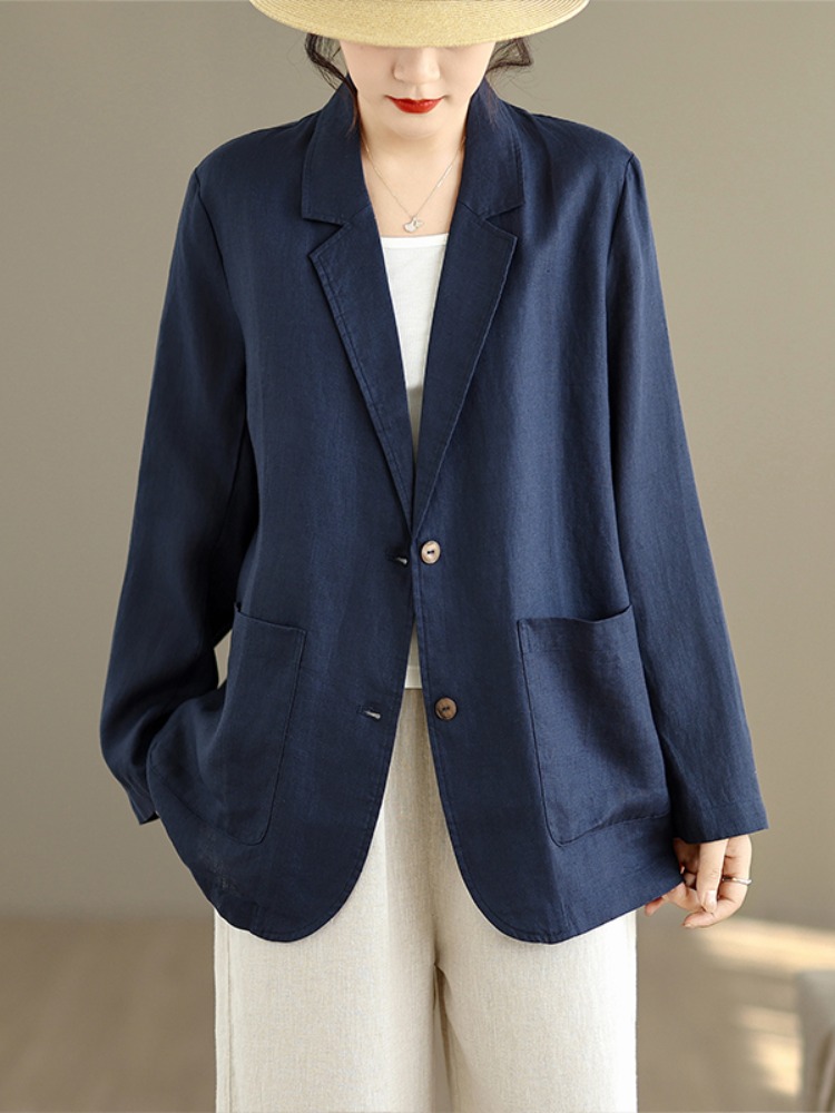 Casual Style Cotton Linen Long - Linen Fabric Natural recension och pris