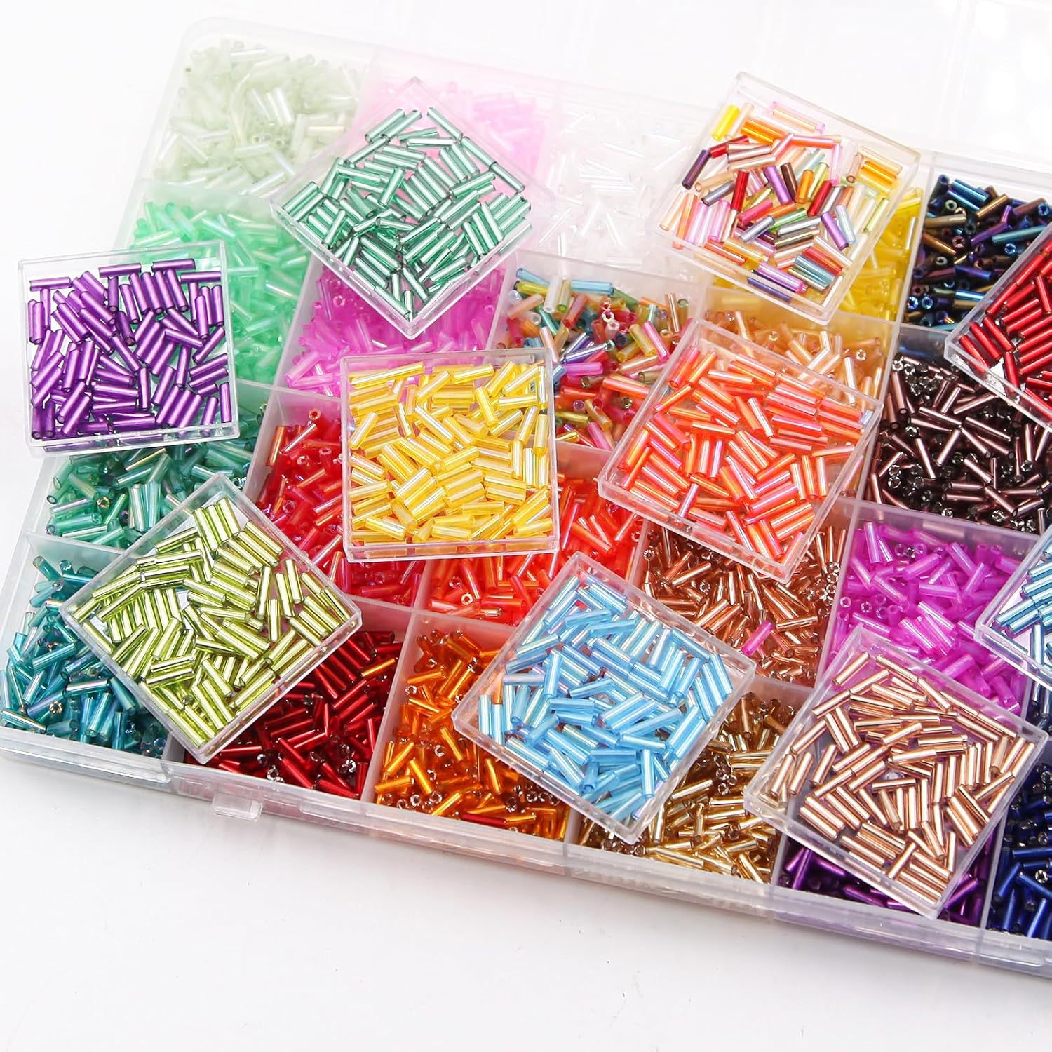 About 6720Pcs/Box 7mm 28 Color - Embroidery Glass Beads recension och pris