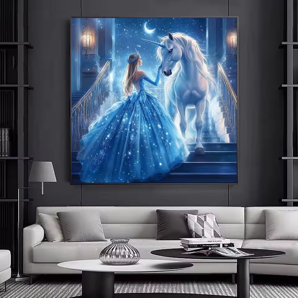 5D Diamond Painting Girl Unico - Embroidery Unicorn recension och pris