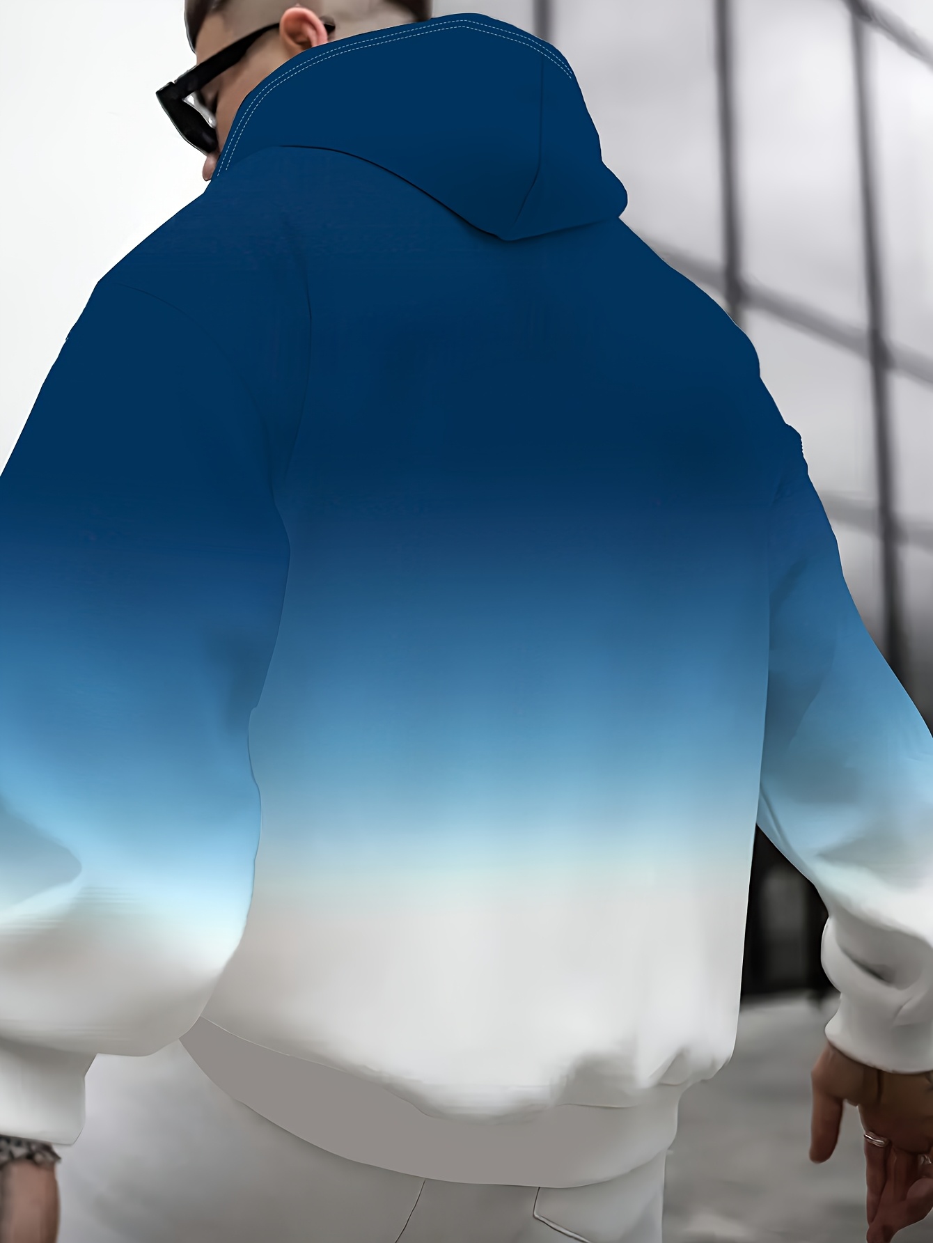 Mens Two Tone Ombre Hoodie Sof - Embroidery Font Free recension och pris