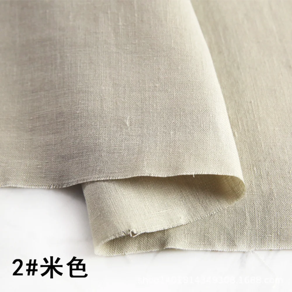 100% Pure Linen Natural Fibers - Linen Fabric Natural recension och pris