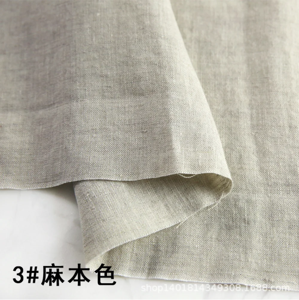 100% Pure Linen Natural Fibers - Linen Fabric Natural recension och pris