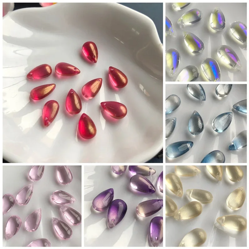 20pc 8x14mm Mix Color Water Dr - Embroidery Glass Beads recension och pris