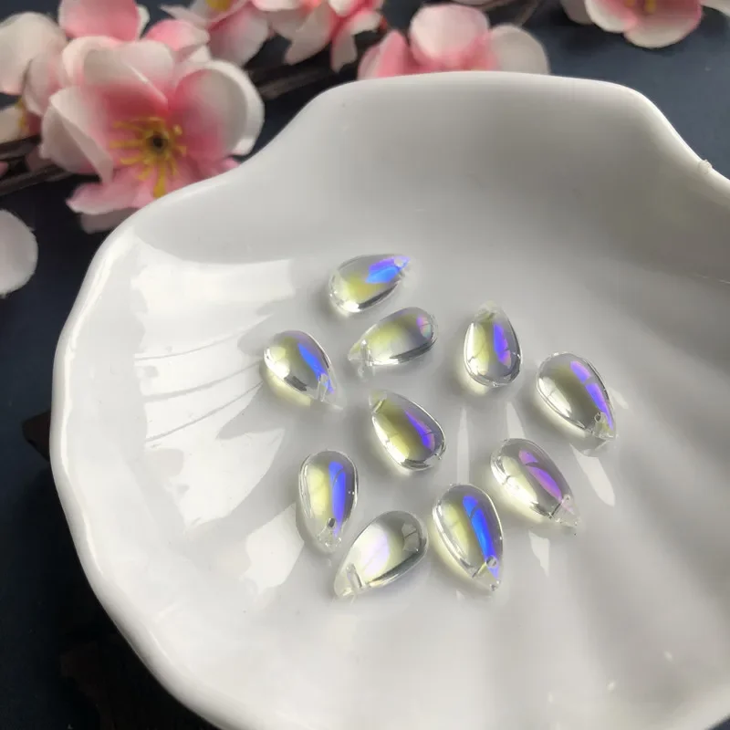 20pc 8x14mm Mix Color Water Dr - Embroidery Glass Beads recension och pris