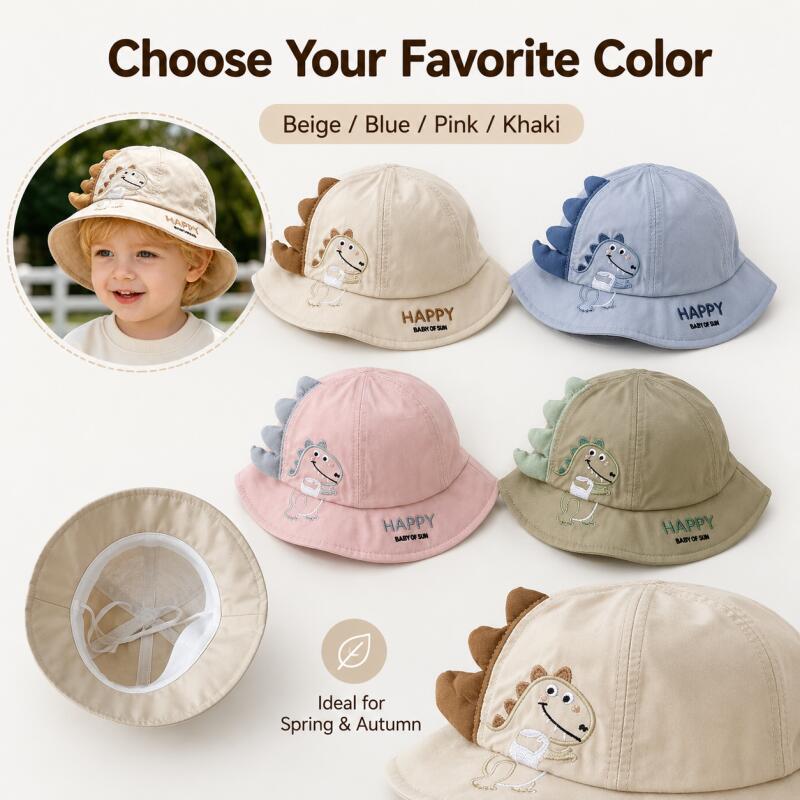 Korean Baby Bucket Hat Cartoon - Embroidery Letter recension och pris