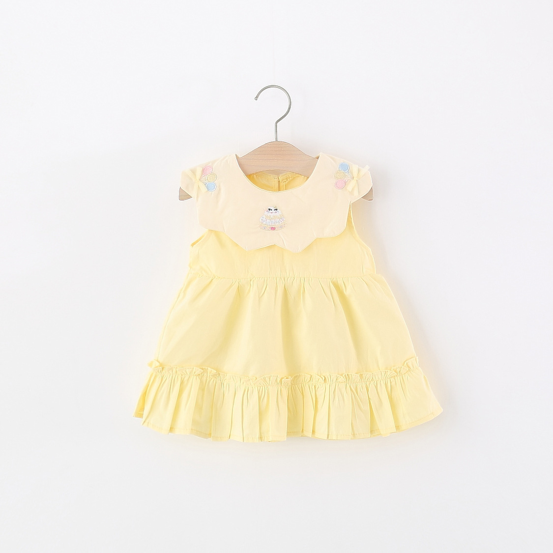 Toddler Girl Yellow Cotton Dre - Embroidery Yellow Dress recension och pris