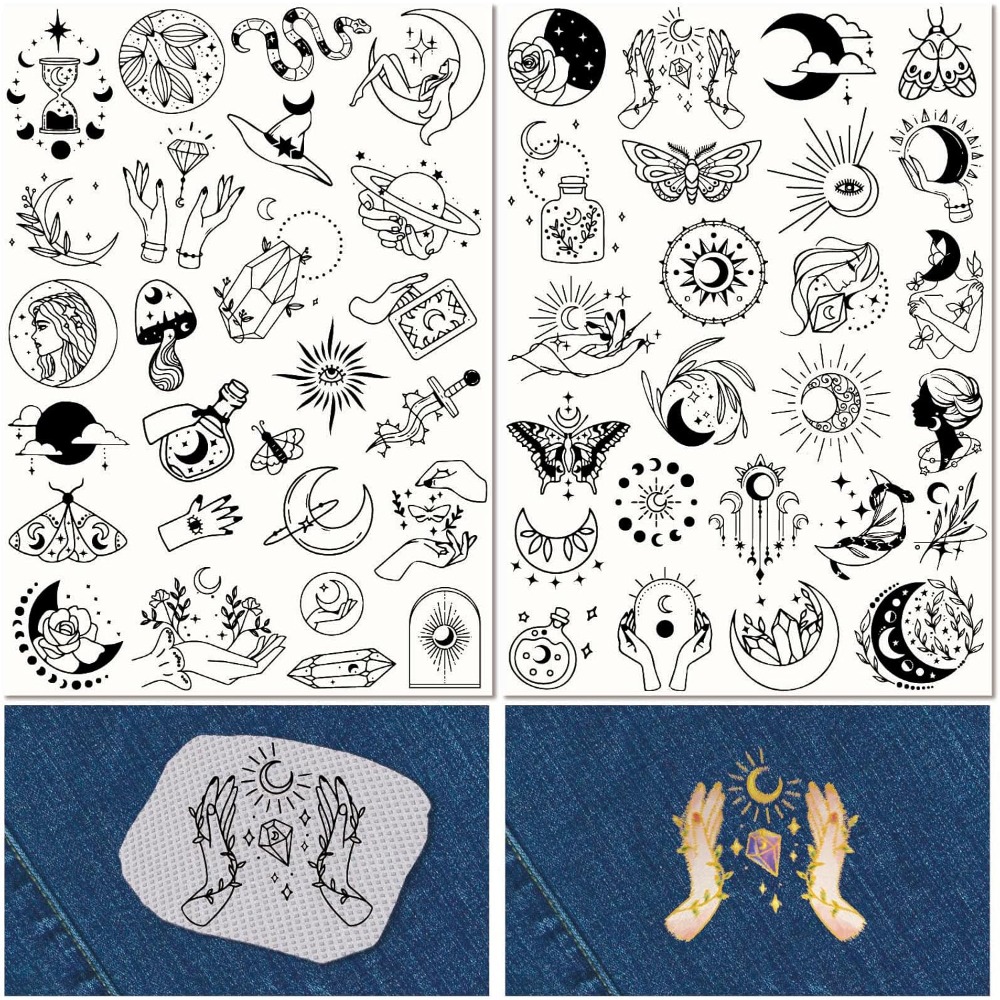 51Pcs Boho Moon Sun Water Solu - Embroidery Threads recension och pris