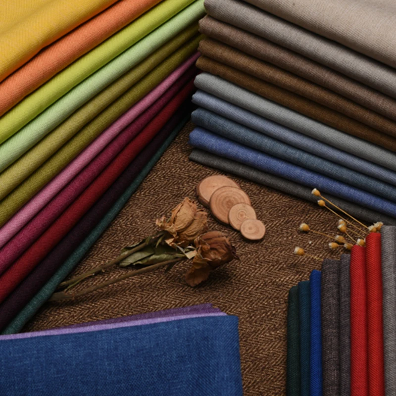 Thickened Cotton Linen Fabric  - Linen Fabric Natural recension och pris